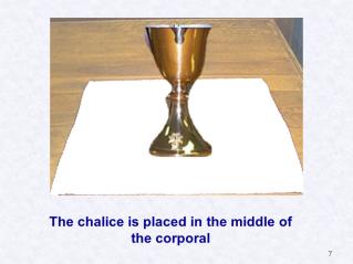 The Chalice on the Corporal.
