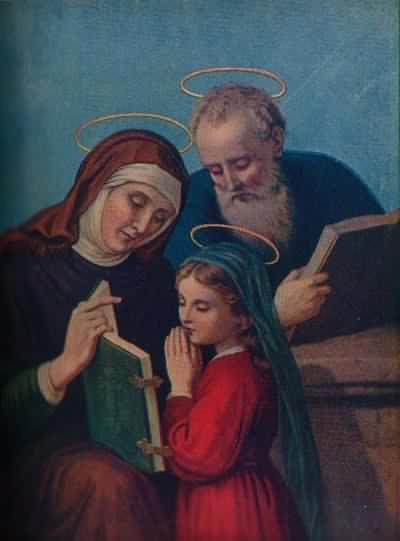 ST. Anne and St. Joachim with the child Mary