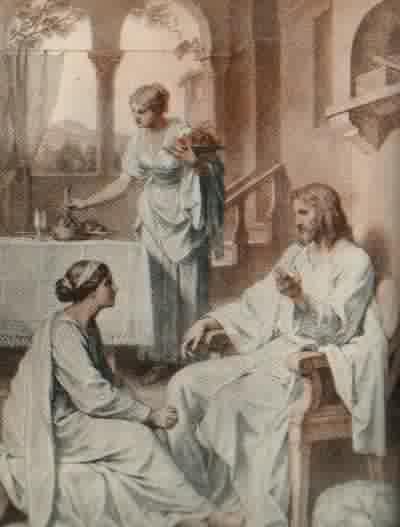 Jesus in the Home of Mary and Martha.